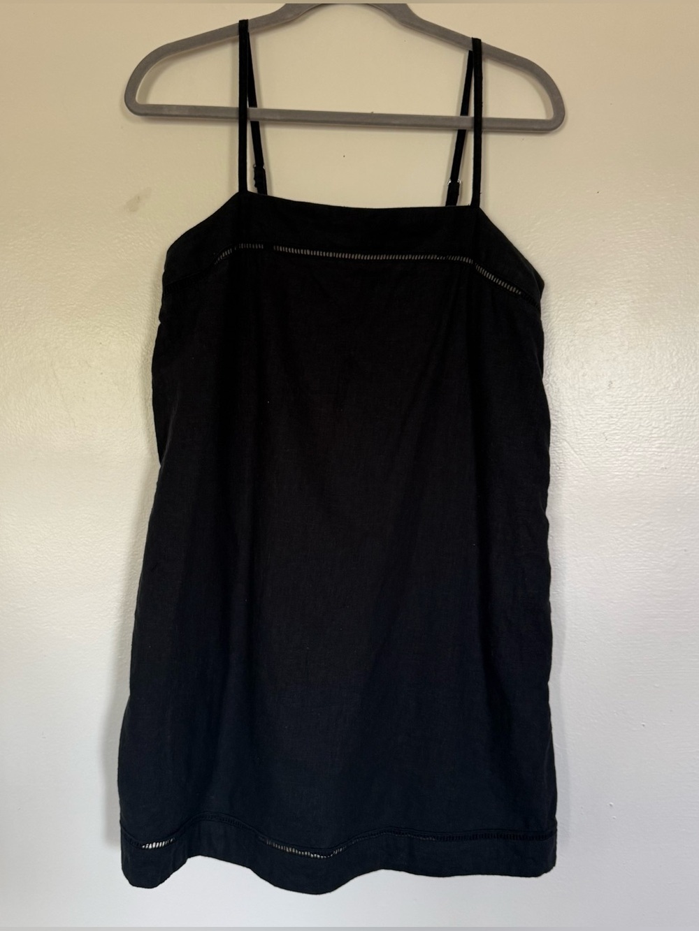 Abercrombie & Fitch Black Linen Blend Mini Dress